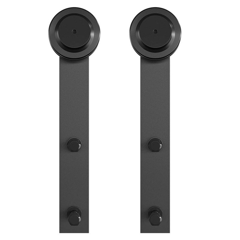 SMARTSTANDARD Sliding Barn Door Hardware Hangers 2pcs (Black) (I Shape Hangers) - Image 2